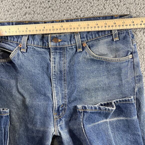 VINTAGE LEVIS 505 ORANGE TAB JEANS MENS 38x32 ACTUAL 36x32 USA MADE 90s STRAIGHT - Picture 15 of 16